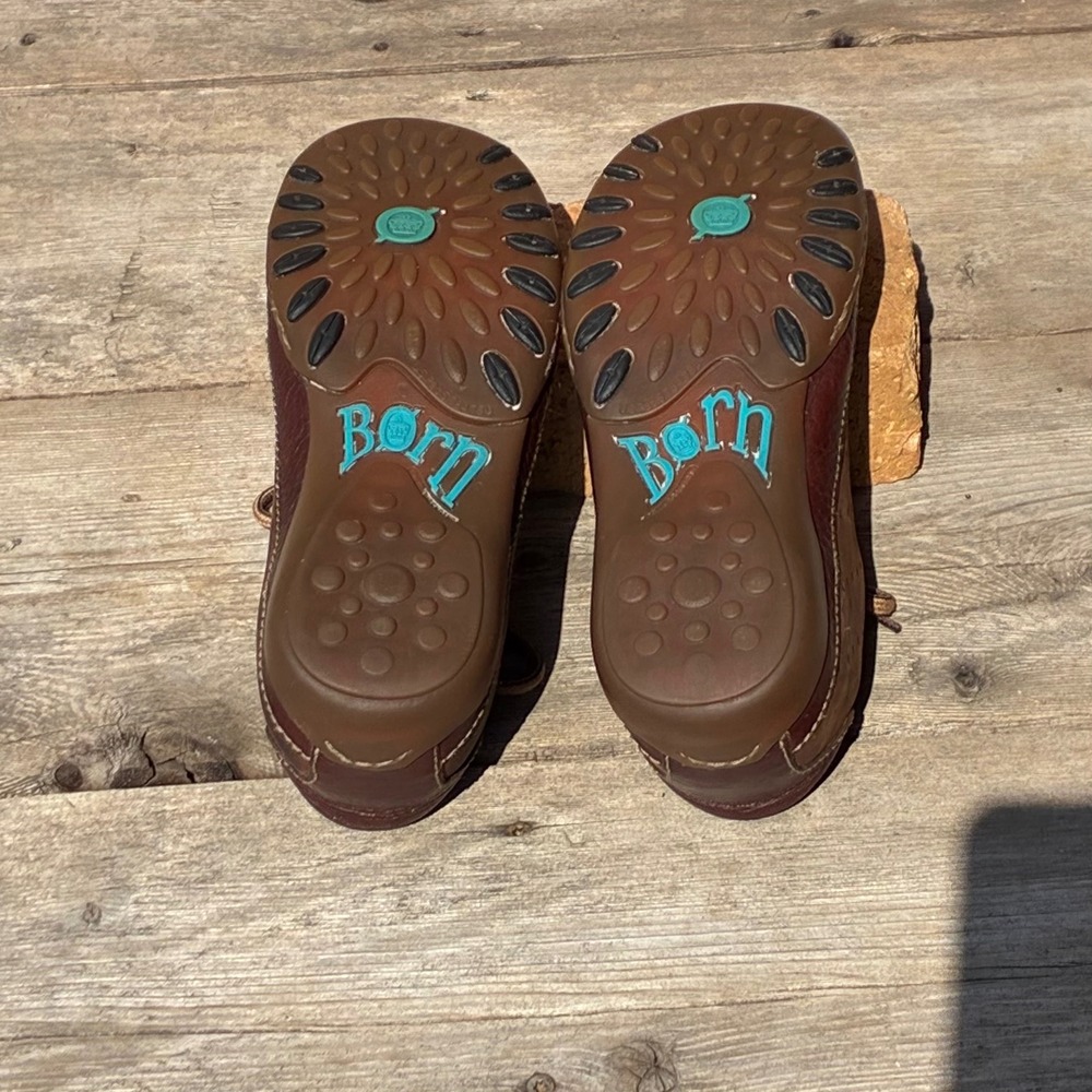 Born Hawkeye Womens 6 M/W W0578 Brown Leather Oxford Lace Up Comfort Shoes 36.5 - Picture 7 of 10